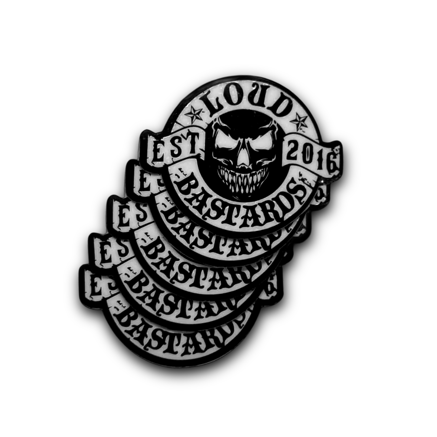 Loud Bastards Signature Sticker 5x5cm x5